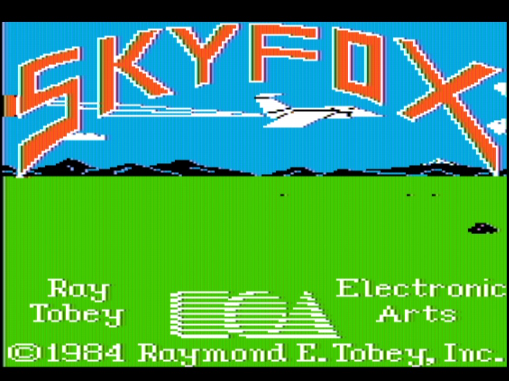 Title Screen of Skyfox for Apple II